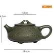 220ml Yixing Purple Clay Teapot Raw Ore Green Mud Hand - carved Stone Scoop Kettle Home Beauty Tea Infuser Chinese Zisha Tea Set - China Tea Store