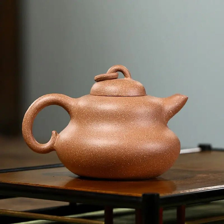 220ml Yixing Purple Sand Pot Pure Handmade Teapot Home Kung Fu Tea Set Duan Clay Gourd Pot - China Tea Store