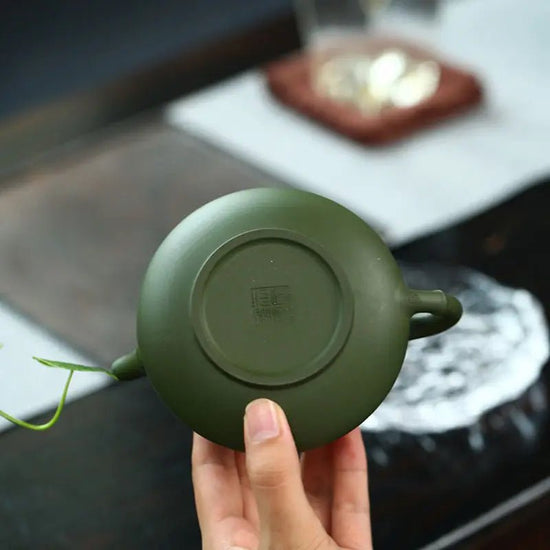 230CC Real Handmade Green Kettle Yixing Purple Clay Teapot Puer Tea Set Kung Fu Zisha Teaware - China Tea Store