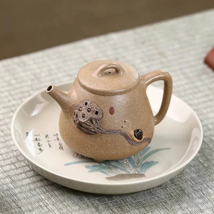 230ml Raw Ore Section Mud High Stone Scoop Tea Pot Boutique Yixing Purple Clay Teapot Home Customized Tea Maker Tea Set Supplies - China Tea Store