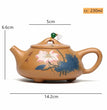 230ml Yixing Purple Clay Teapot Raw Ore Gold Section Mud Stone Scoop Kettle Hand - painted Beauty Tea Pot Traditional Tea Infuser - China Tea Store