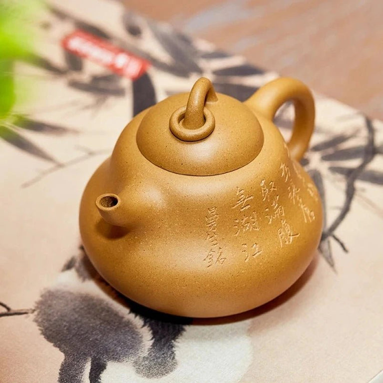 230ml Yixing Purple Clay Teapots traditional handmade Filter Kettle Master Handmade Huangjin Mud Zisha Teaware - China Tea Store