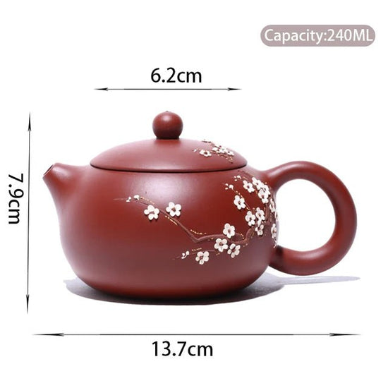 240ml Authentic Yixing Purple Clay Teapots Famous Handmade Xishi Tea Pot Ball Shaped Infuser Beauty Kettle Zisha Tea Set Gifts - China Tea Store