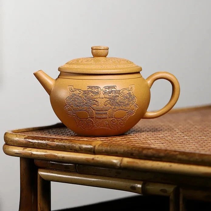 240ml Yixing Purple Clay Teapots Household Beauty Kettle Handmade Tea Pot Raw Ore Golden Section Mud Zisha Tea Set Accessories - China Tea Store