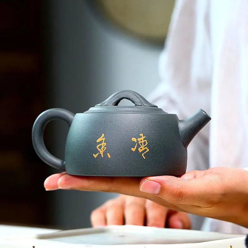 240ml Yixing Purply Clay Teapot Chinese Kongfu Tea Pots Filter Stone Scoop Teapot Kettle Raw Ore Handmade Tea Set - China Tea Store