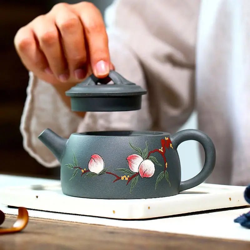 240ml Yixing Purply Clay Teapot Chinese Kongfu Tea Pots Filter Stone Scoop Teapot Kettle Raw Ore Handmade Tea Set - China Tea Store