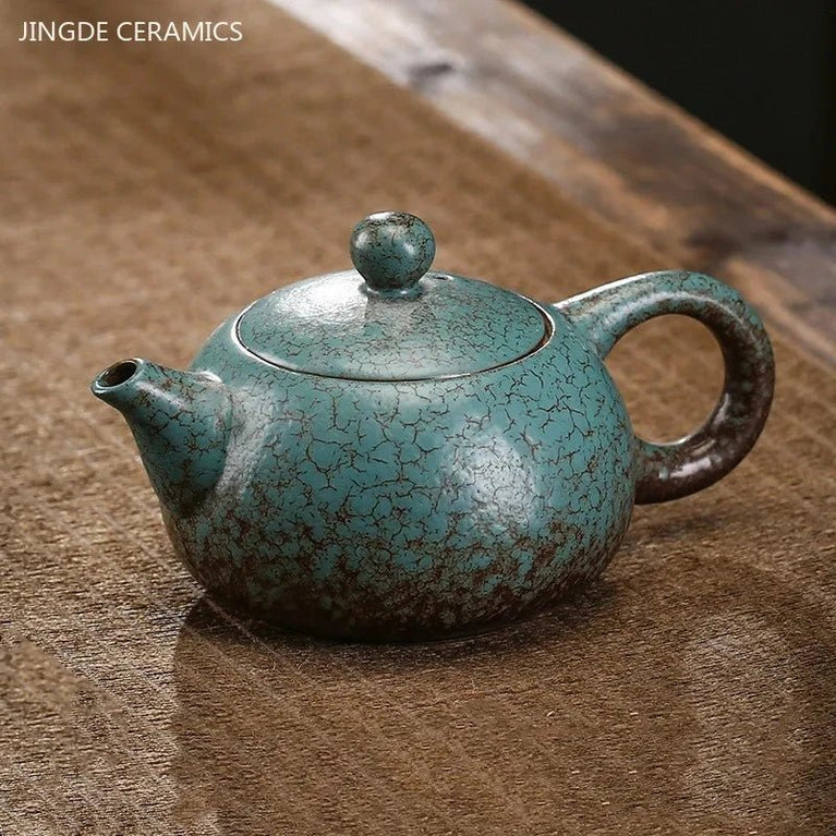 250ml Japanese Crude Pottery Xishi Teapot Retro Ceramic Tea Infuser Handmade Ball Hole Filter Beauty Teapot Household Teaware - China Tea Store