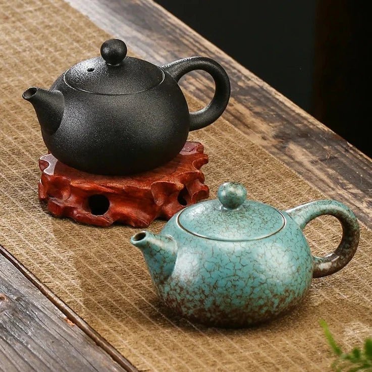 250ml Japanese Crude Pottery Xishi Teapot Retro Ceramic Tea Infuser Handmade Ball Hole Filter Beauty Teapot Household Teaware - China Tea Store