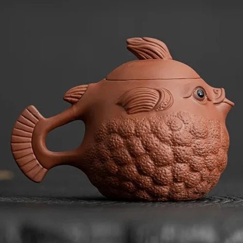 250ml Puffer Fish Purple Clay Pot Handmade Teapots Kung Fu Teaware Kettle Ornaments Tea Pets Ceramics Tea Pots Tea Making Tools - China Tea Store