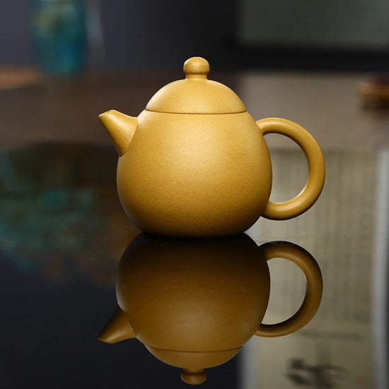 250ML Small Capacity Real Handmade Yixing Kettle Raw Ore Duan Mud Clay Teapot Golden Teaware Kun Fu Zisha Tea Pot - China Tea Store