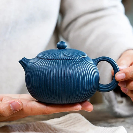 260CC Real Handmade Yixing Teapot Azure Clay Xishi Pot Chinese Kettle Kung Fu Zisha Tea Set Pure Teaware - China Tea Store