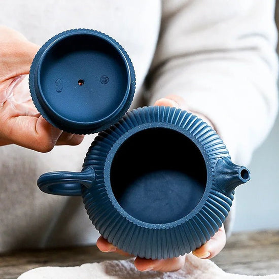 260CC Real Handmade Yixing Teapot Azure Clay Xishi Pot Chinese Kettle Kung Fu Zisha Tea Set Pure Teaware - China Tea Store