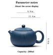 260CC Real Handmade Yixing Teapot Azure Clay Xishi Pot Chinese Kettle Kung Fu Zisha Tea Set Pure Teaware - China Tea Store