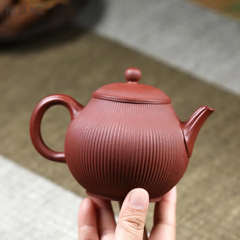 260ML Authentic Dahongpao Stripe Filter Kettle Yixing Purple Clay Teapot Handmade Beauty Tea Pot Customized Zisha Tea Set - China Tea Store