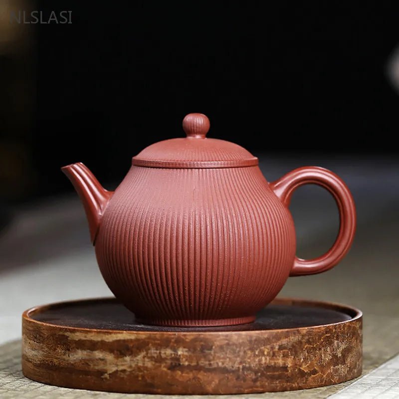 260ML Authentic Dahongpao Stripe Filter Kettle Yixing Purple Clay Teapot Handmade Beauty Tea Pot Customized Zisha Tea Set - China Tea Store