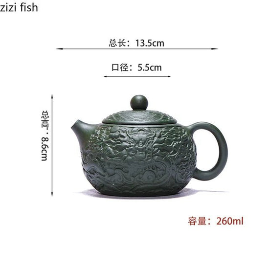 260ml Handmade Teapot Green Tea Pot Yixing Purple Clay Teapots Teaware Coffee Table Tea Making Tools Tea Maker Tea Kettle Gift - China Tea Store