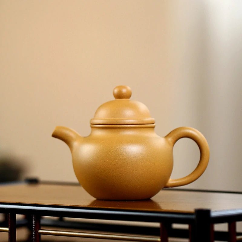 260ML Real Handmade Yixing Kettle Chinese Raw Ore Luxury Clay Teapot Pu'er Tea Set Spherical Tea Pot Kung Fu Zisha Teaware - China Tea Store