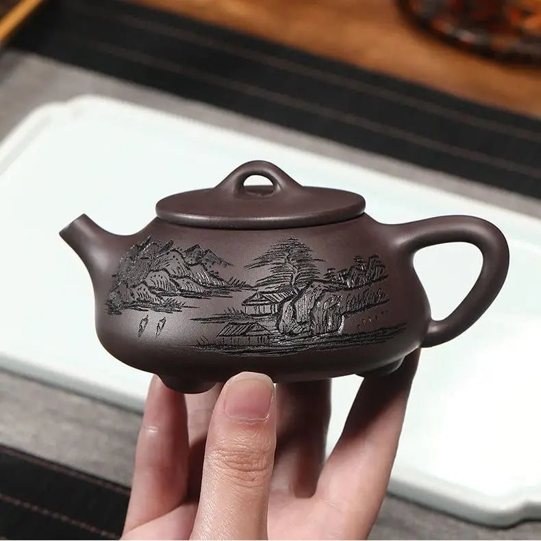 260ml Yixing Purple Clay Teapot Handmade Filter Xishi Tea Pot Chinese Authentic Zisha Tea Set Kettle Customized Gifts - China Tea Store