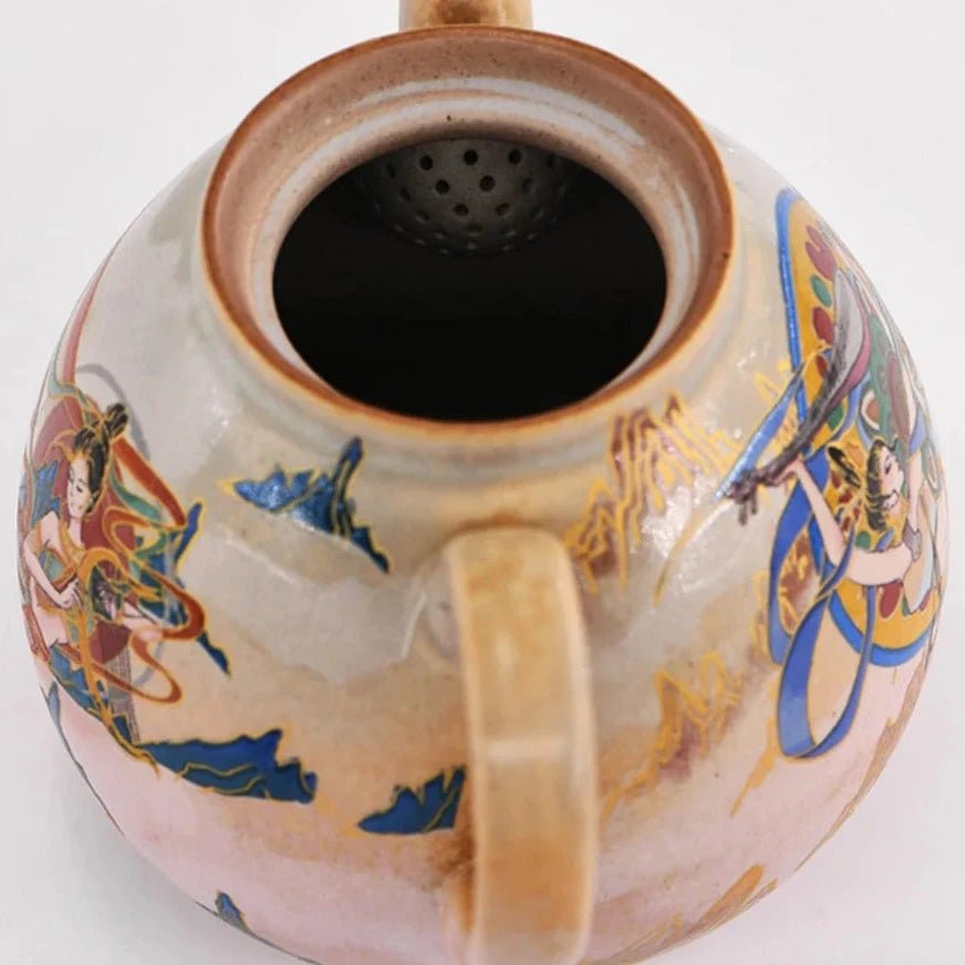 280ml Chinese Dunhuang Cultural Teapot Dance Hostess Art Pot Tea Soaking Kettle with Ball Hole Tea Services Supplies Collection - China Tea Store