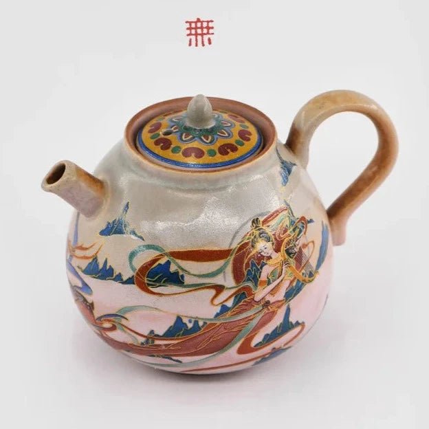 280ml Chinese Dunhuang Cultural Teapot Dance Hostess Art Pot Tea Soaking Kettle with Ball Hole Tea Services Supplies Collection - China Tea Store