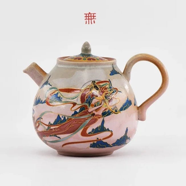 280ml Chinese Dunhuang Cultural Teapot Dance Hostess Art Pot Tea Soaking Kettle with Ball Hole Tea Services Supplies Collection - China Tea Store