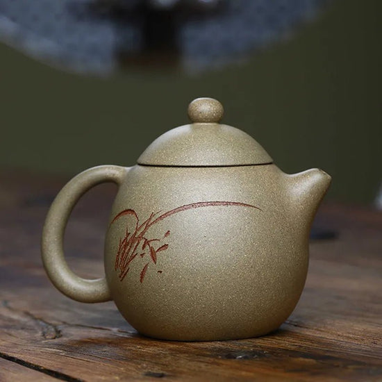 280ml Chinese Yixing Purple Clay Teapots Raw Ore Section Mud Dragon Egg Tea Pot Home Hand Painted Tea Kettle Teaware Supplies - China Tea Store