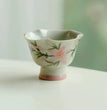 2pc/set Hand - painted Pink Peach Blossom Teacup Lotus Rhyme Flower Mouth Tea Bowl Master Cups Fragrance Cup for Tea Craft 30ml - China Tea Store