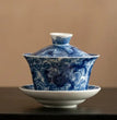 300ml Antique Blue and White Gaiwan Retro Dargon Cup Saucer Tea Tureen Chinese Tea Maker Cover Bowl Tea Services Supplies Craft - China Tea Store