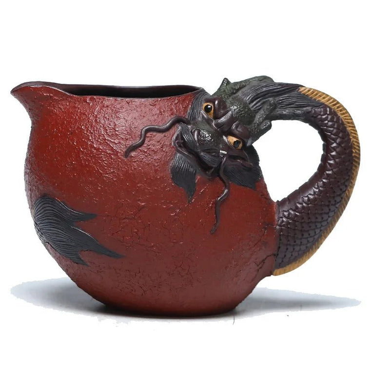 310ml Authentic Chinese Yixing Purple Clay Fair Cup Cha Hai Master Handmade Dargon Handle Tea Pitcher Zisha Tea Set Accessories - China Tea Store