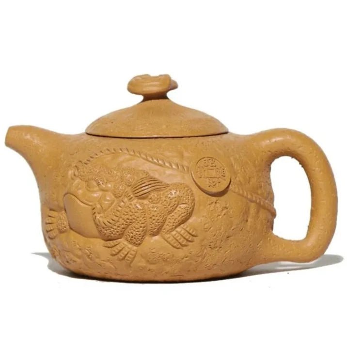 340ml Chinese Yixing Purple Clay Teapots Large Capacity Famous Handmade Raw Ore Gold Section Mud Tea Pot Kettle Zisha Tea Set - China Tea Store