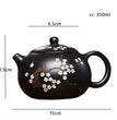 350ml Hand - painted Plum Blossom Xishi Teapot Yixing Purple Clay Tea Pot Antique Black Gold Sand Beauty Kettle Zisha Teaware - China Tea Store