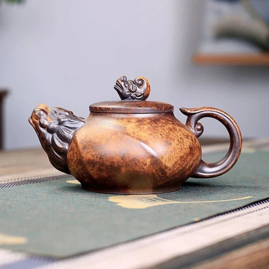 380ml Chinese Yixing Purple Clay Teapots Handmade Dargon Tea Pot Raw Ore High Temperature Section Mud Kettle Zisha Tea Set Gifts - China Tea Store