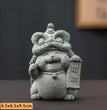 1pc Hand-carved Stone Tea Pet Boutique Fengshui Lucky Cat Ornaments Zen Chinese Tea Accessories Home Desktop Decoration