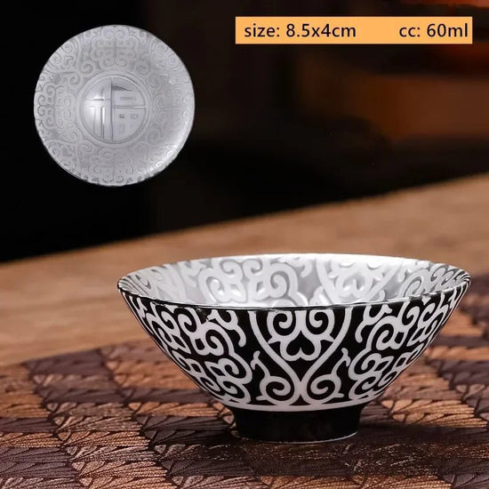 50/60ml Hand - made Ceramic Silver Teacup High Quality Portable Master Cup Custom Beauty Tea Cup Traditional Tea Accessories - China Tea Store