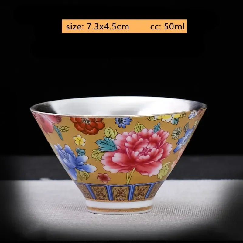 50/60ml Hand - made Ceramic Silver Teacup High Quality Portable Master Cup Custom Beauty Tea Cup Traditional Tea Accessories - China Tea Store