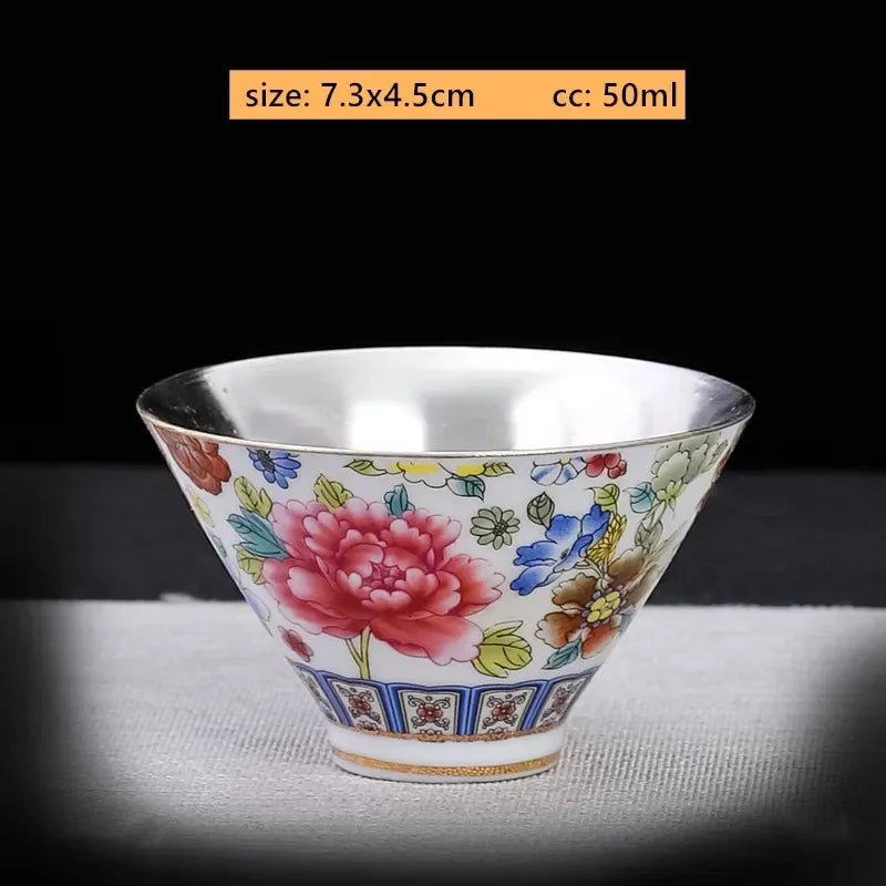 50/60ml Hand - made Ceramic Silver Teacup High Quality Portable Master Cup Custom Beauty Tea Cup Traditional Tea Accessories - China Tea Store