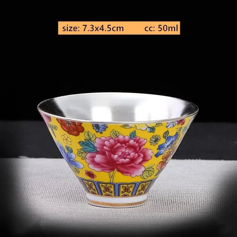 50/60ml Hand - made Ceramic Silver Teacup High Quality Portable Master Cup Custom Beauty Tea Cup Traditional Tea Accessories - China Tea Store