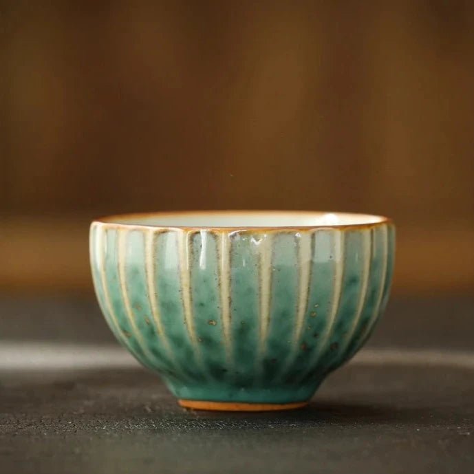 50ml Turquoise green kiln change tea cup kung fu small tea cup ceramic tea set personal cup household tea cup master single cup - China Tea Store