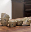 6 Pieces of Ceramic Personal Single Cup Handmade Small Tea Bowl Household Rough Pottery Tea Cup Chinese Tea Set Accessories - China Tea Store