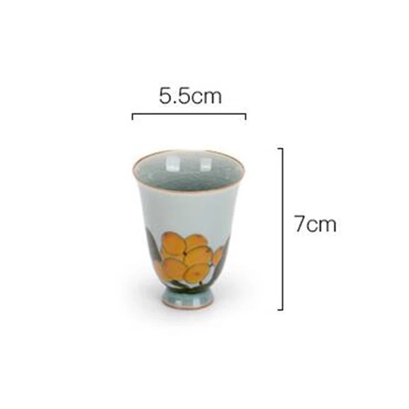 65Ml Borneol Glaze Art Tea Cup Hand - Painted Smelling Cup Travel Meditation Cup Kung Fu Teacups Ceramic Master Cup Guest Cup - China Tea Store