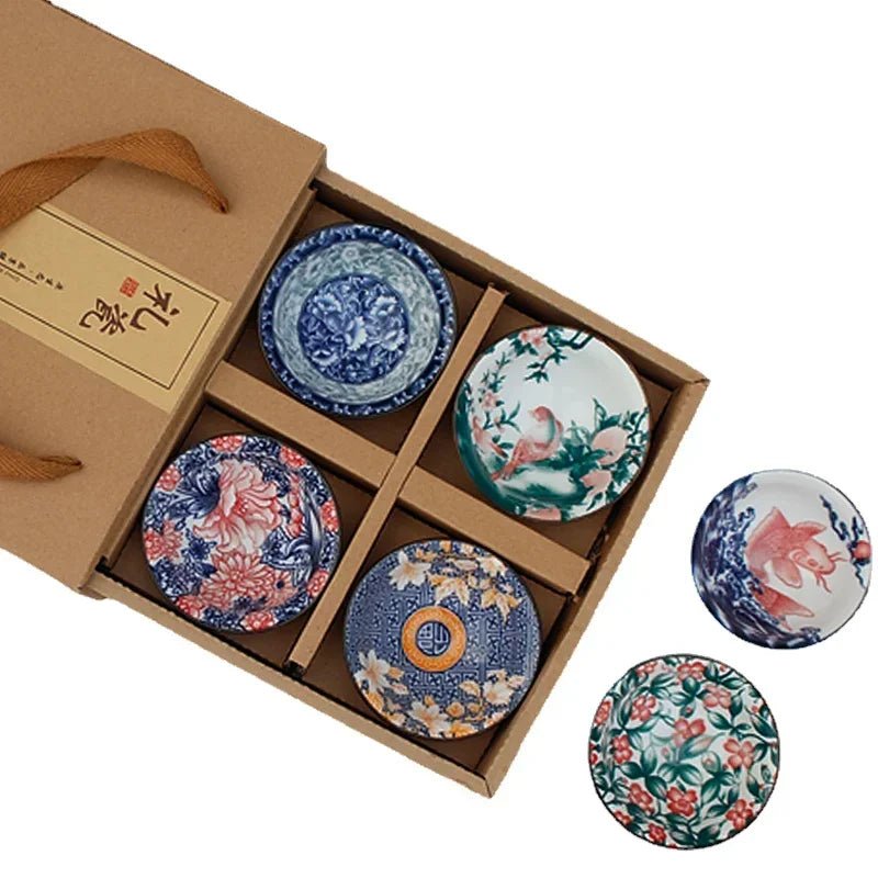 6PCS Chinese Household Teaware Blue and White Porcelain Tea Set Hand - painted Tea Cup Puer Black Tea Tieguanyin Ceramic Cups - China Tea Store