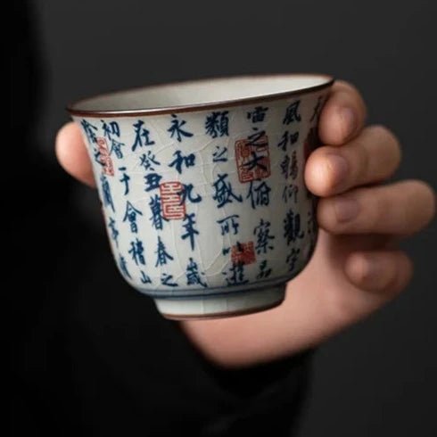 Antique Blue and White Tea Cup Ceramic Master Cup Large Tea Bowl Single Cup Kung Fu Tea Set Chinese Tea Cup - China Tea Store