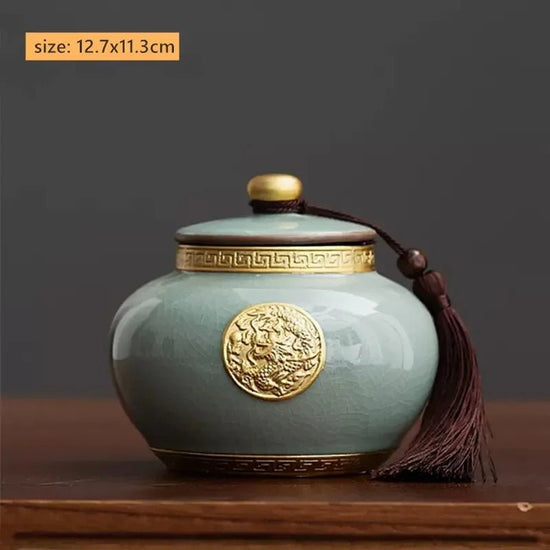 Antique Style Ceramic Tea Tin Handmade Tea Bag Storage Jar Sealed Against Moisture Coffee Container Kitchen Tea Accessories - China Tea Store