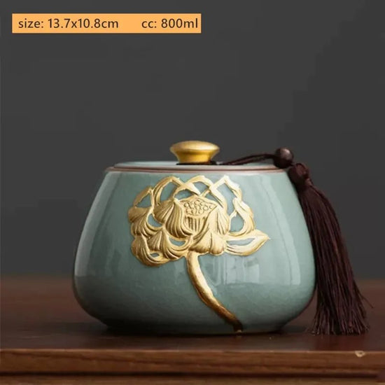 Antique Style Ceramic Tea Tin Handmade Tea Bag Storage Jar Sealed Against Moisture Coffee Container Kitchen Tea Accessories - China Tea Store