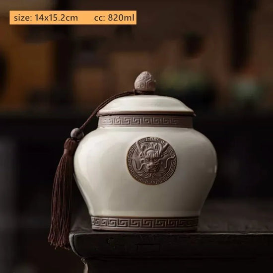 Antique Style Ceramic Tea Tin Handmade Tea Bag Storage Jar Sealed Against Moisture Coffee Container Kitchen Tea Accessories - China Tea Store