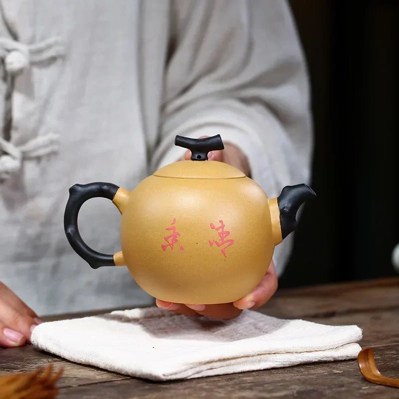 Authentic Yixing tea pot purple clay Plum Dragon Egg Teapot Ore beauty kettle Handmade Tea set Customized gifts 250ml - China Tea Store