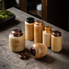 Bamboo Sealed Tea Caddy Handmade Wood Chinese Style Bamboo Container Portable Bamboo Tea Canister for Household Use