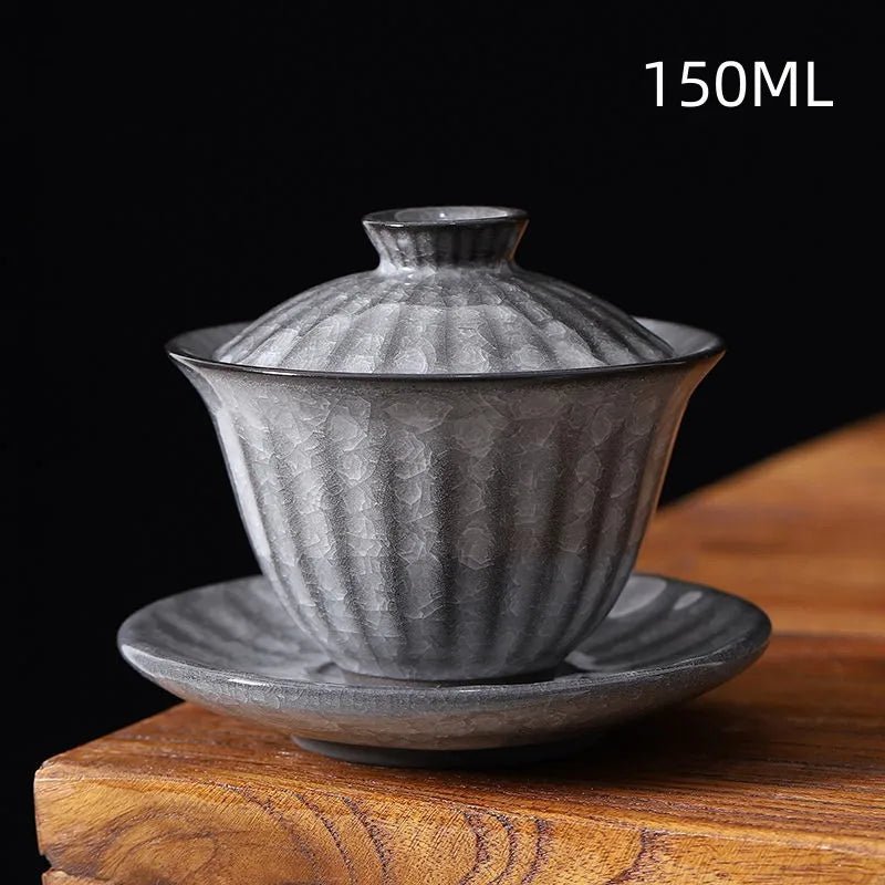 Black Ice Ceramics Tea Tureen Bowl Crackle Glaze Tea Maker Gaiwan Kung Fu Teaware Set Tea Cup Tea Ceremony Teapot - China Tea Store