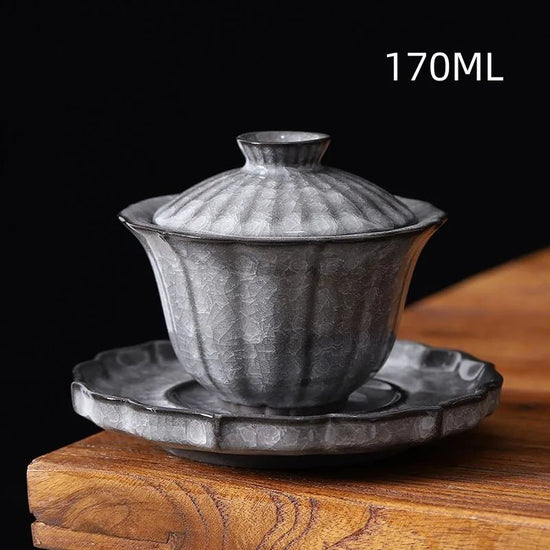 Black Ice Ceramics Tea Tureen Bowl Crackle Glaze Tea Maker Gaiwan Kung Fu Teaware Set Tea Cup Tea Ceremony Teapot - China Tea Store