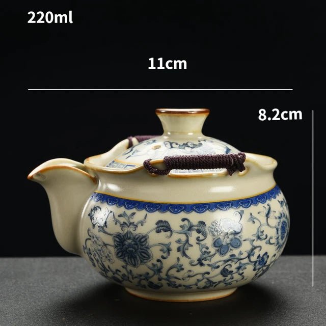 Celadon Ru Kiln Xishi Teapot Set Single Pot Tea Brewer Household High - grade Ceramic Kung Fu Tea Set - China Tea Store